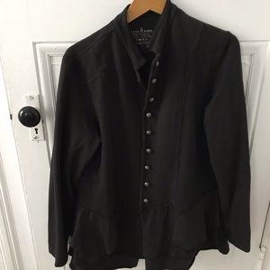 Neon Buddha Black Jacket w/ peplum bottom - Large